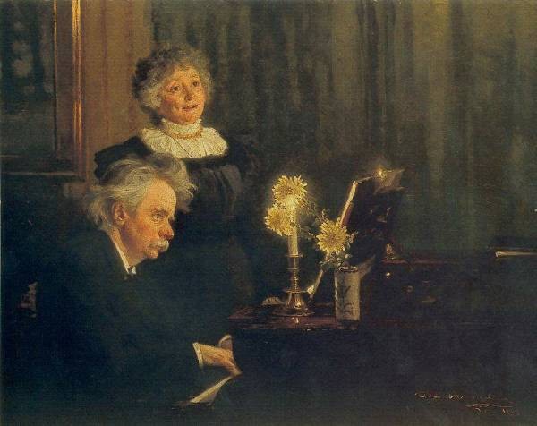 Kroyer Peder Severin Nina y Edvard Grieg 1892